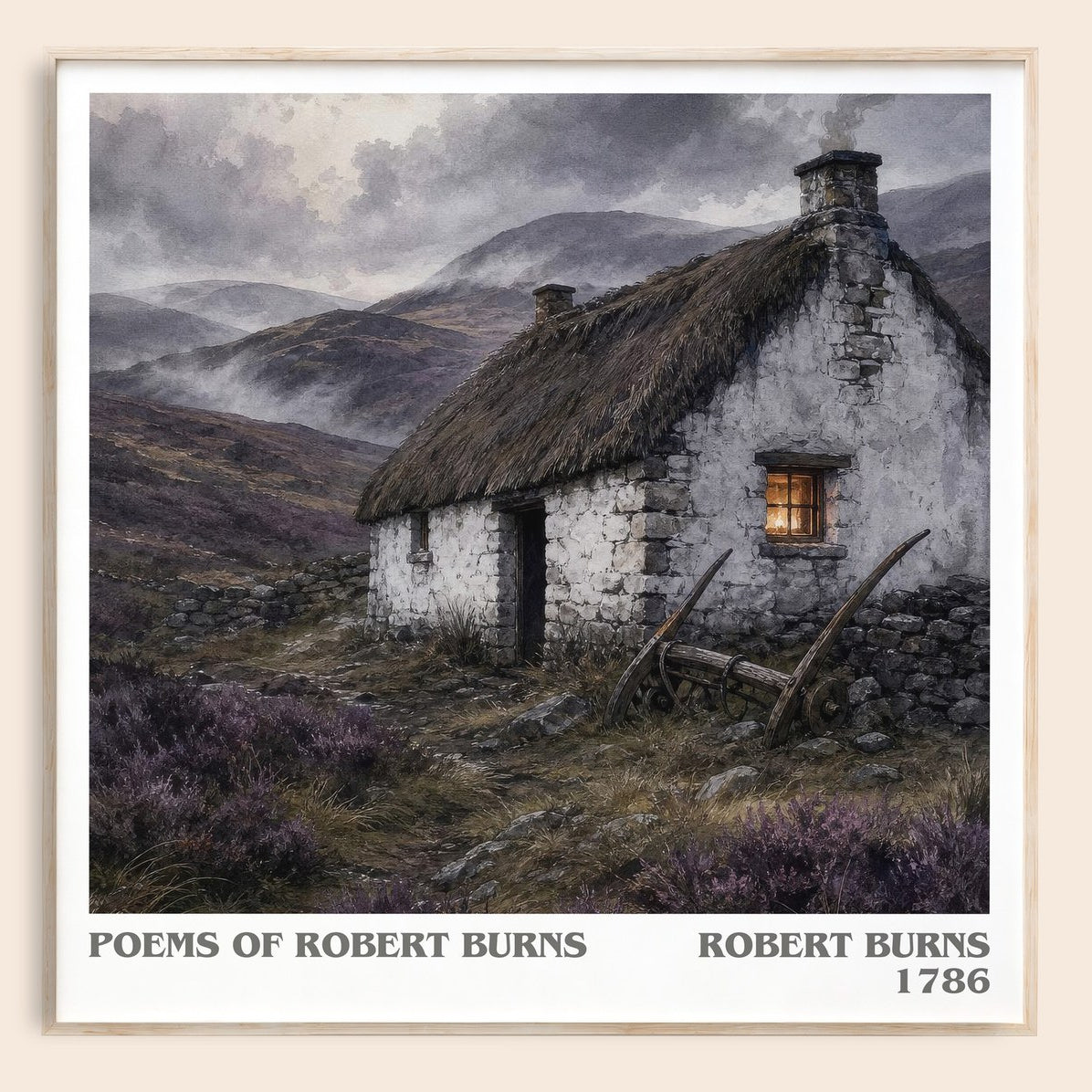 Poems Of Robert Burns literary book poster by Robert Burns – framed literary art print