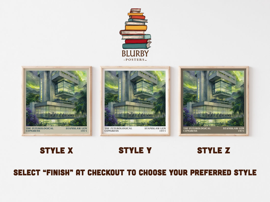 The Futurological Congress literary print framed by window – literary home decor
