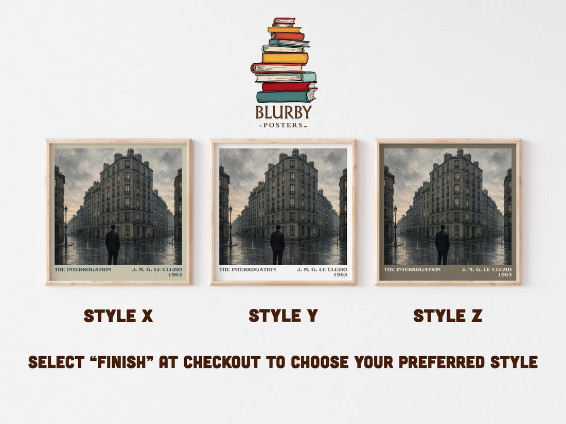 The Interrogation literary print framed by window – literary home decor