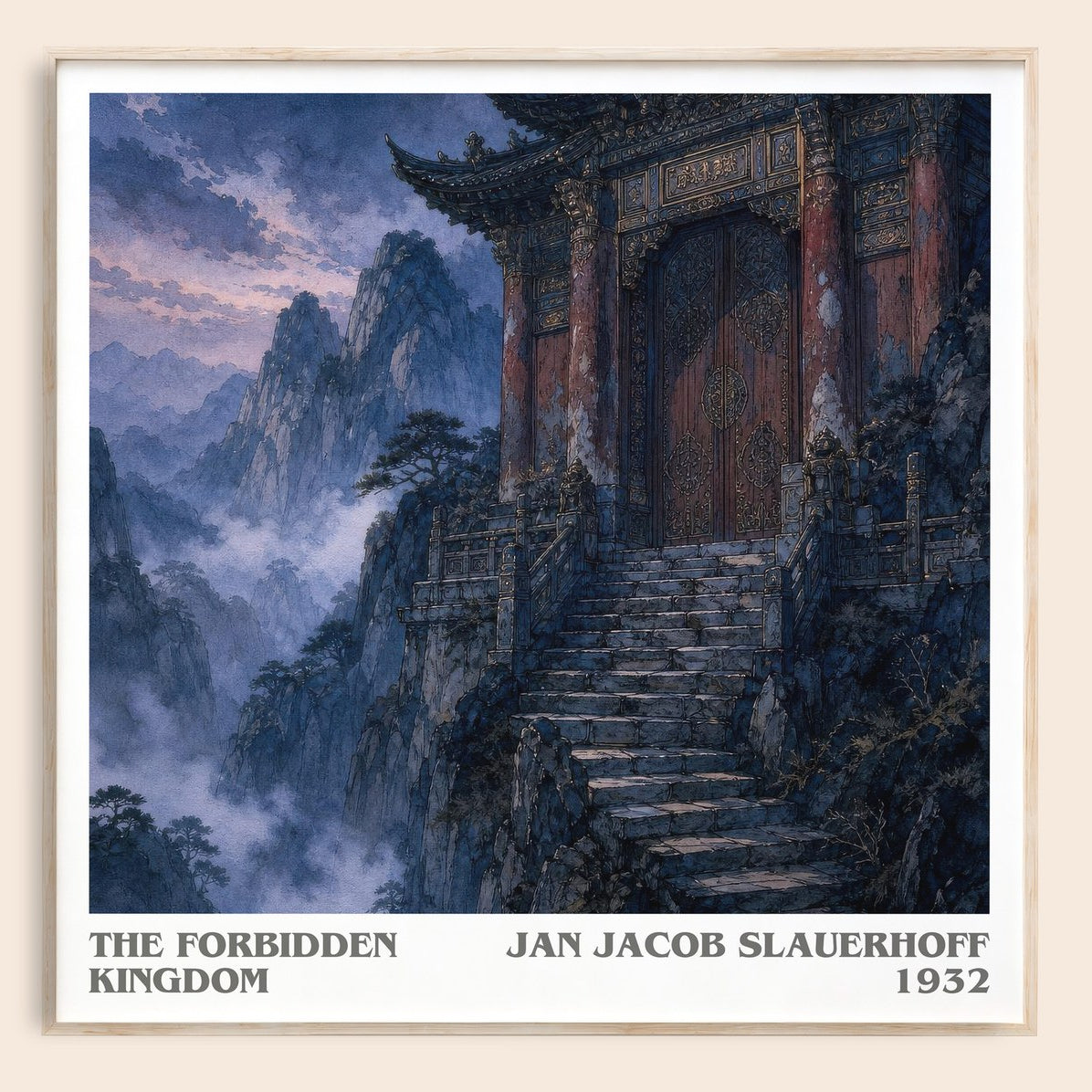 The Forbidden Kingdom literary book poster by Jan Jacob Slauerhoff – framed literary art print