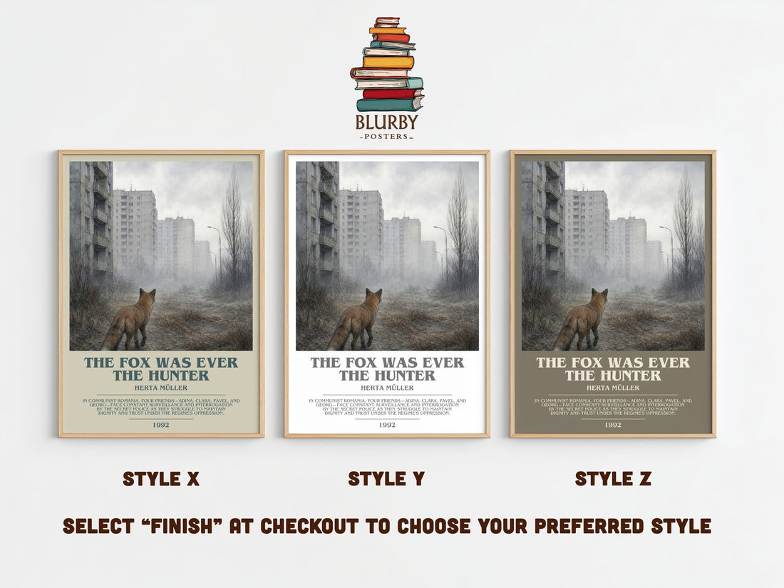 The Fox Was Ever The Hunter bookish print framed by window – literary home decor