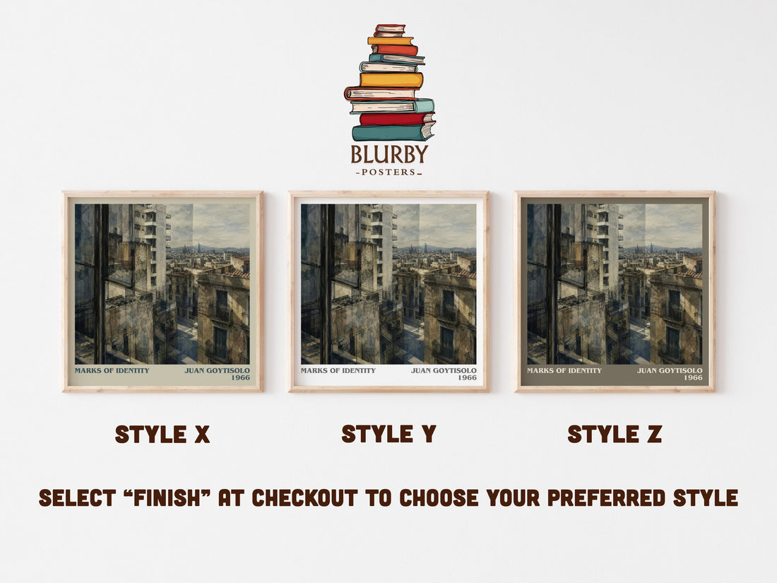 Marks of Identity literary print framed by window – literary home decor