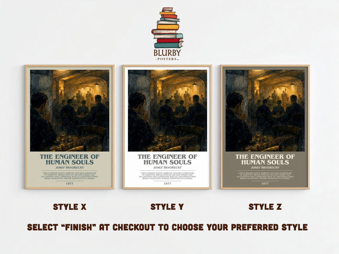The Engineer of Human Souls bookish print framed by window – literary home decor