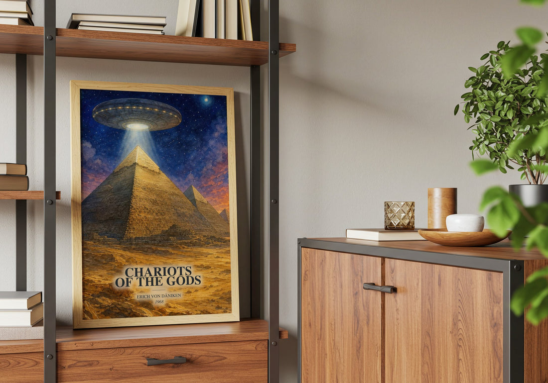 Chariots Of The Gods book watercolour illustration paper finish options – matte satin gloss