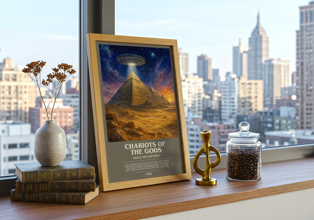 Chariots Of The Gods bookish poster colour and style options – Erich Von Däniken book art