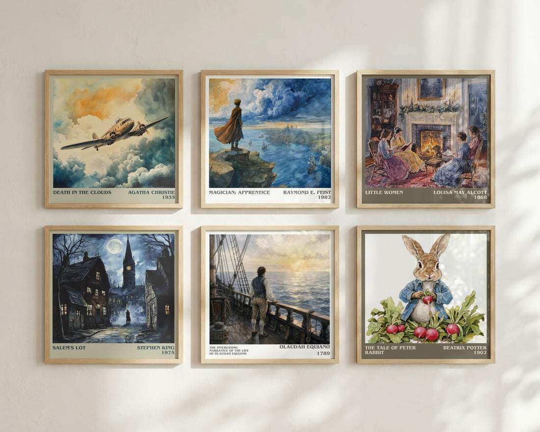 The Interesting Narrative of the Life of Olaudah Equiano literary print in frame leaning in hallway – memoir wall art