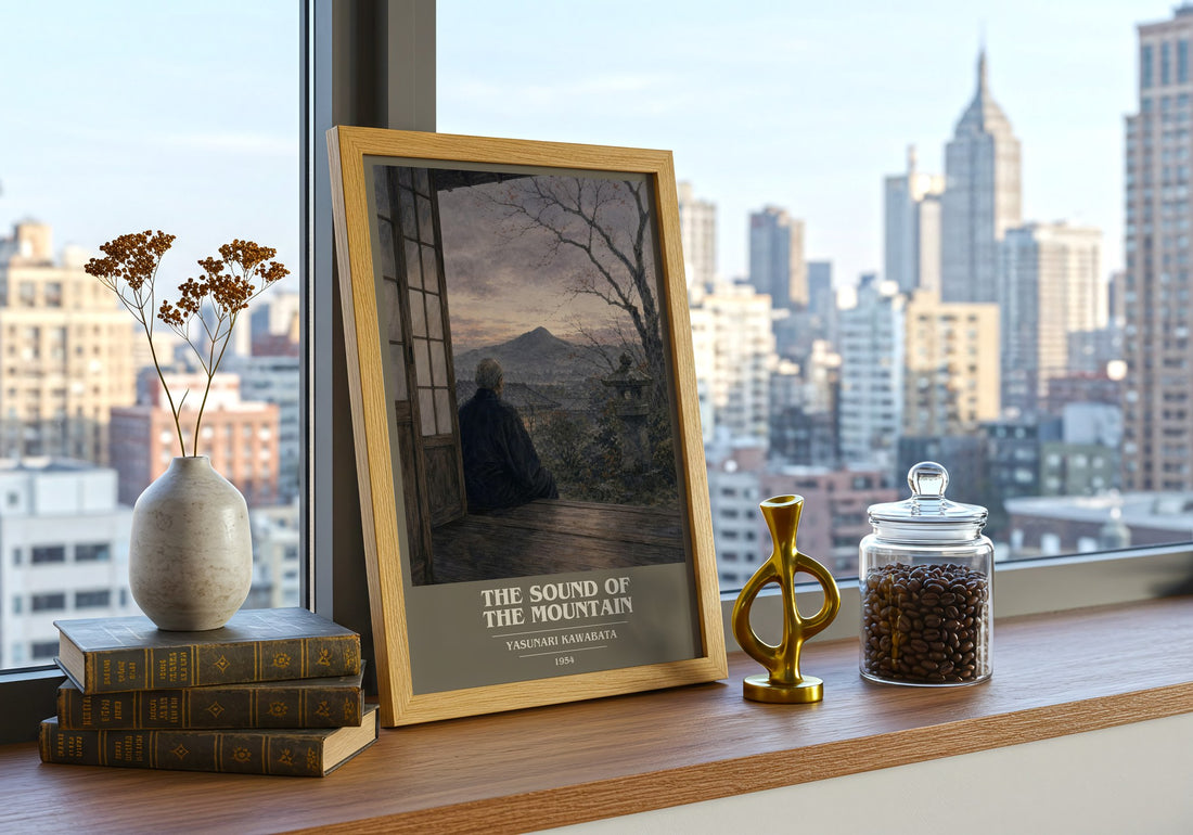 The Sound of the Mountain book cover poster colour and style options – Yasunari Kawabata book art