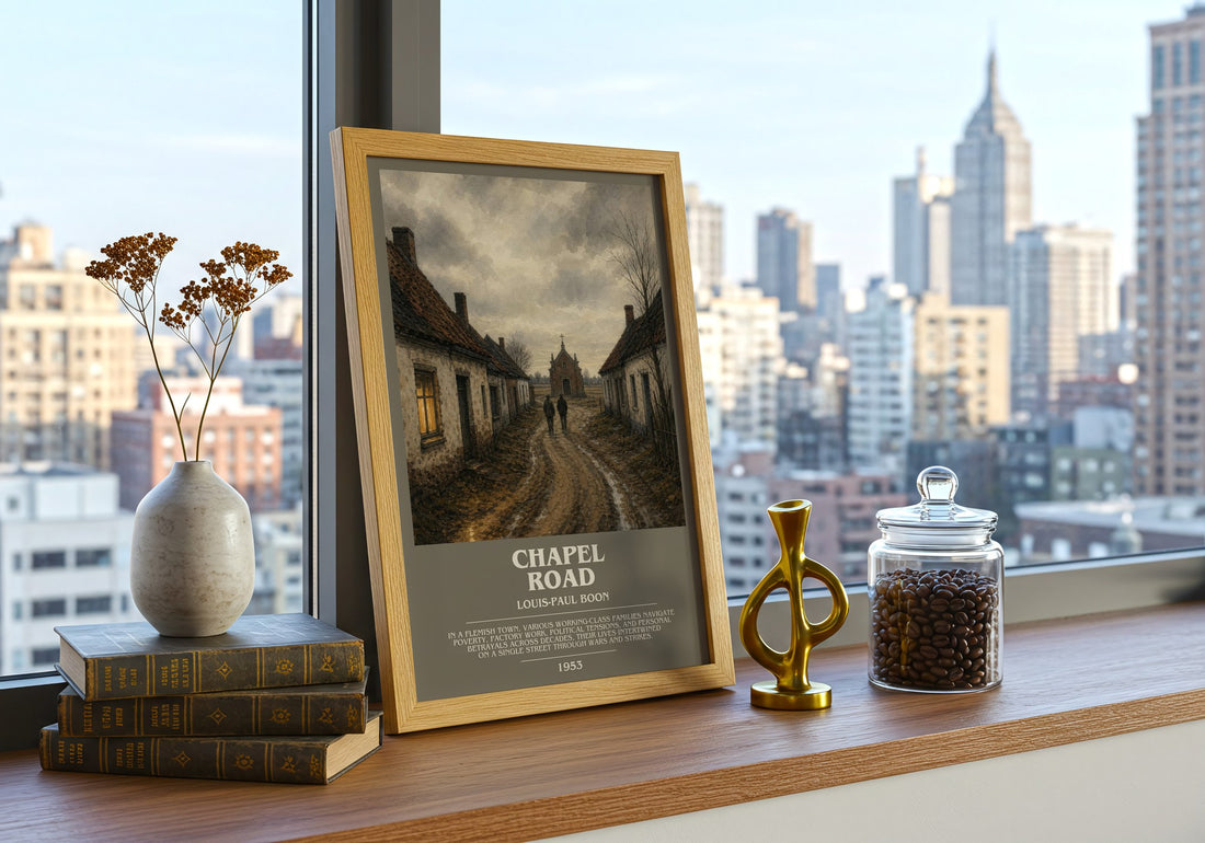 Chapel Road bookish poster colour and style options – Louis-Paul Boon book art