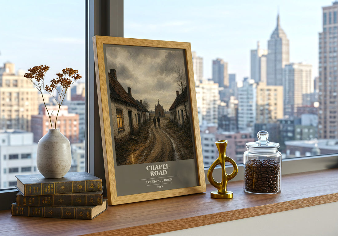 Chapel Road book cover poster colour and style options – Louis-Paul Boon book art