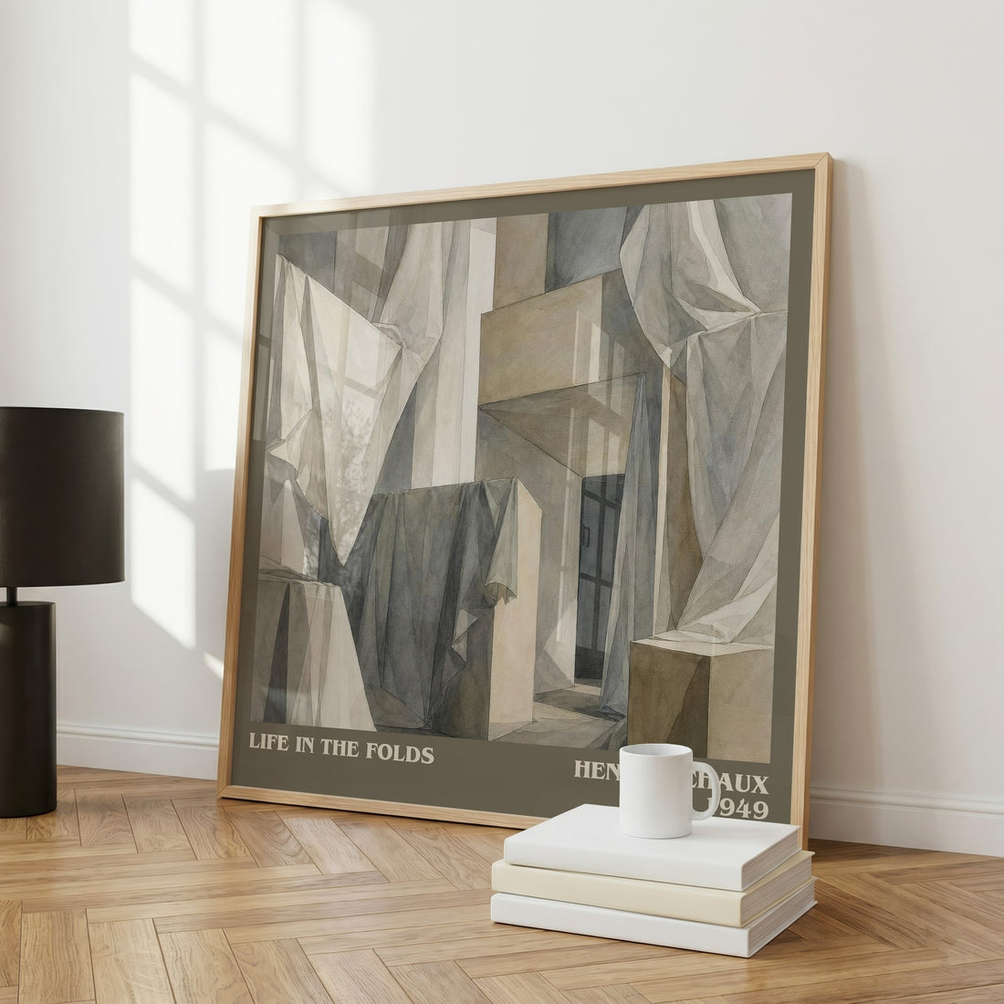 Life In The Folds literary art print colour and style options – Henri Michaux book art