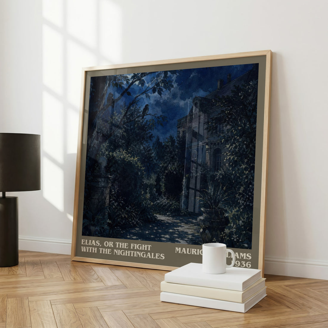 Elias, Or The Fight With The Nightingales literary art print colour and style options – Maurice Gilliams book art
