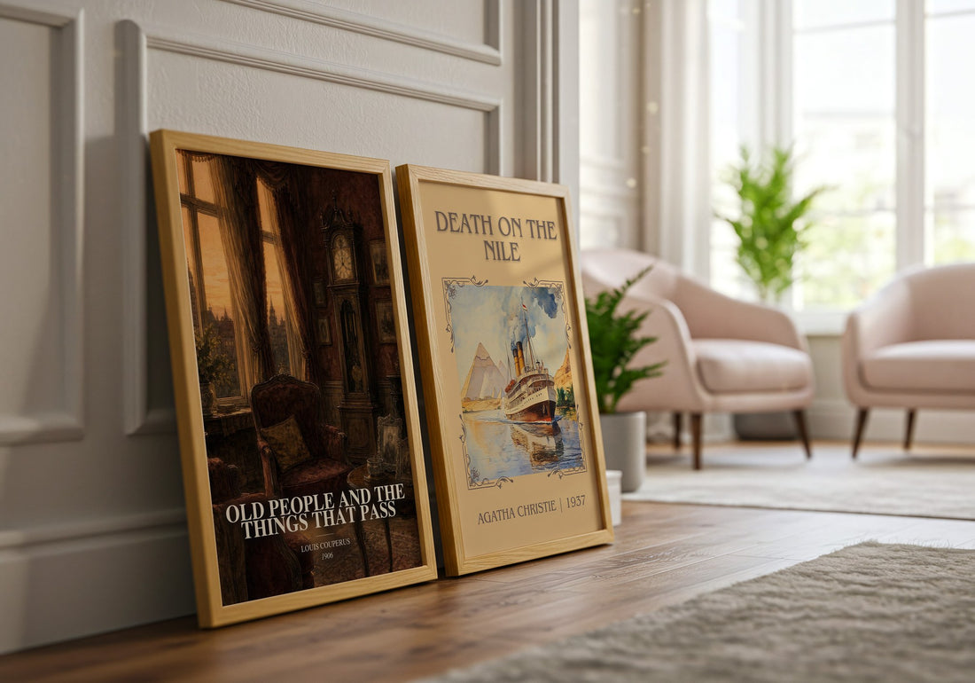 Old People And The Things That Pass watercolour print framed by window – literary home decor