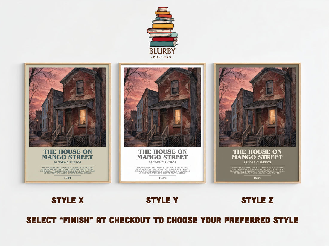 The House on Mango Street bookish print framed by window – literary home decor