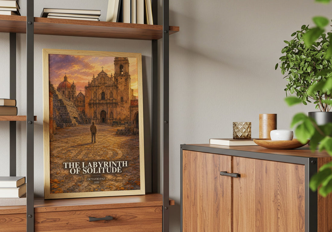 The Labyrinth of Solitude book watercolour illustration paper finish options – matte satin gloss