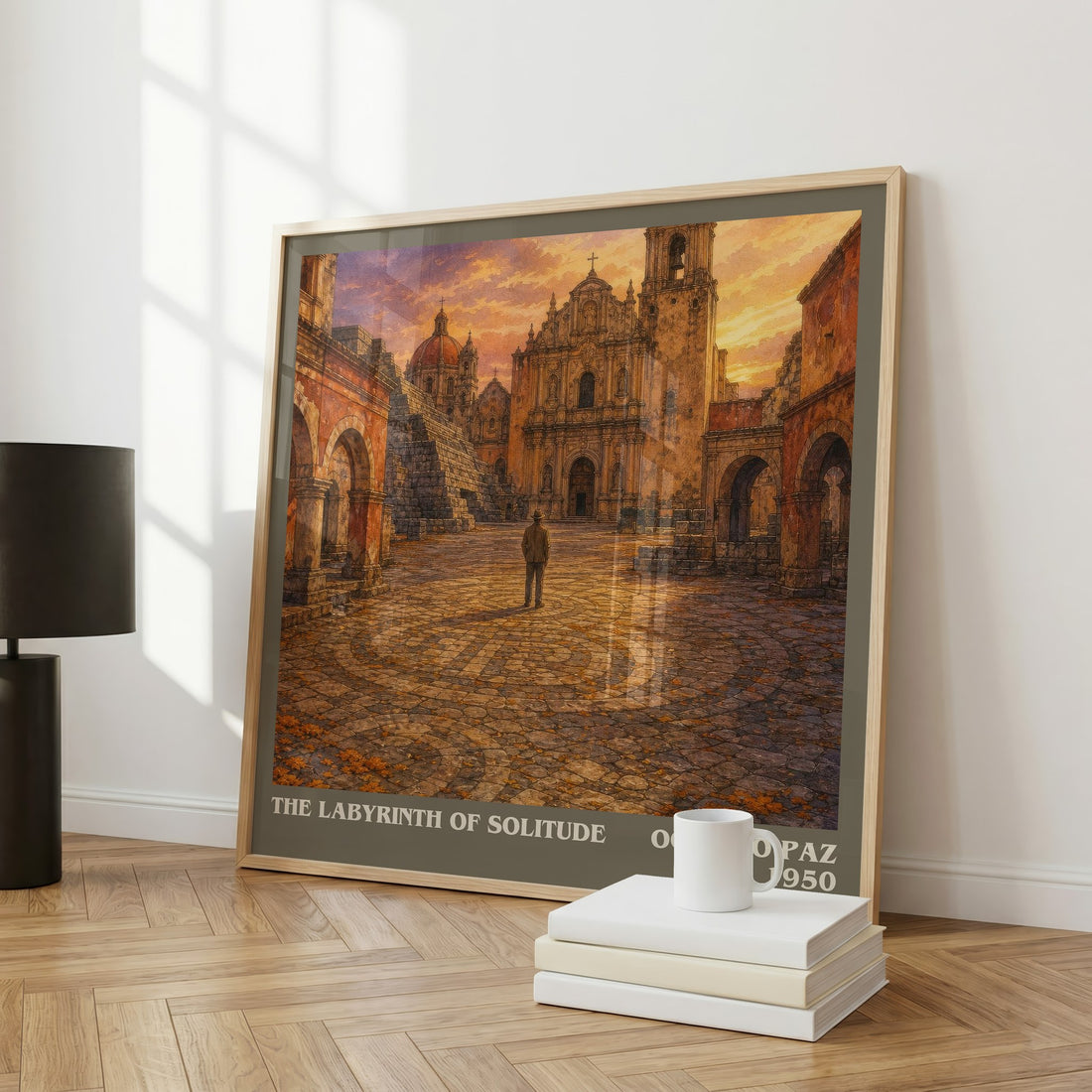 The Labyrinth of Solitude literary art print colour and style options – Octavio Paz book art