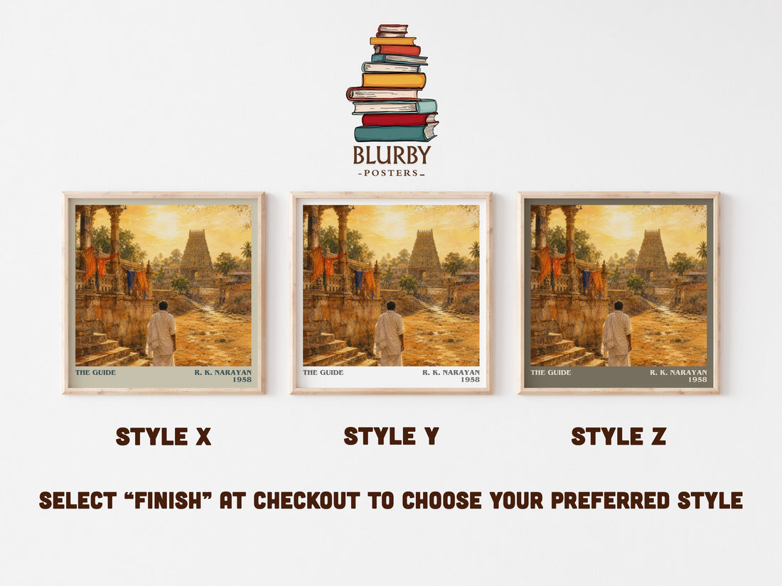 The Guide literary print framed by window – literary home decor