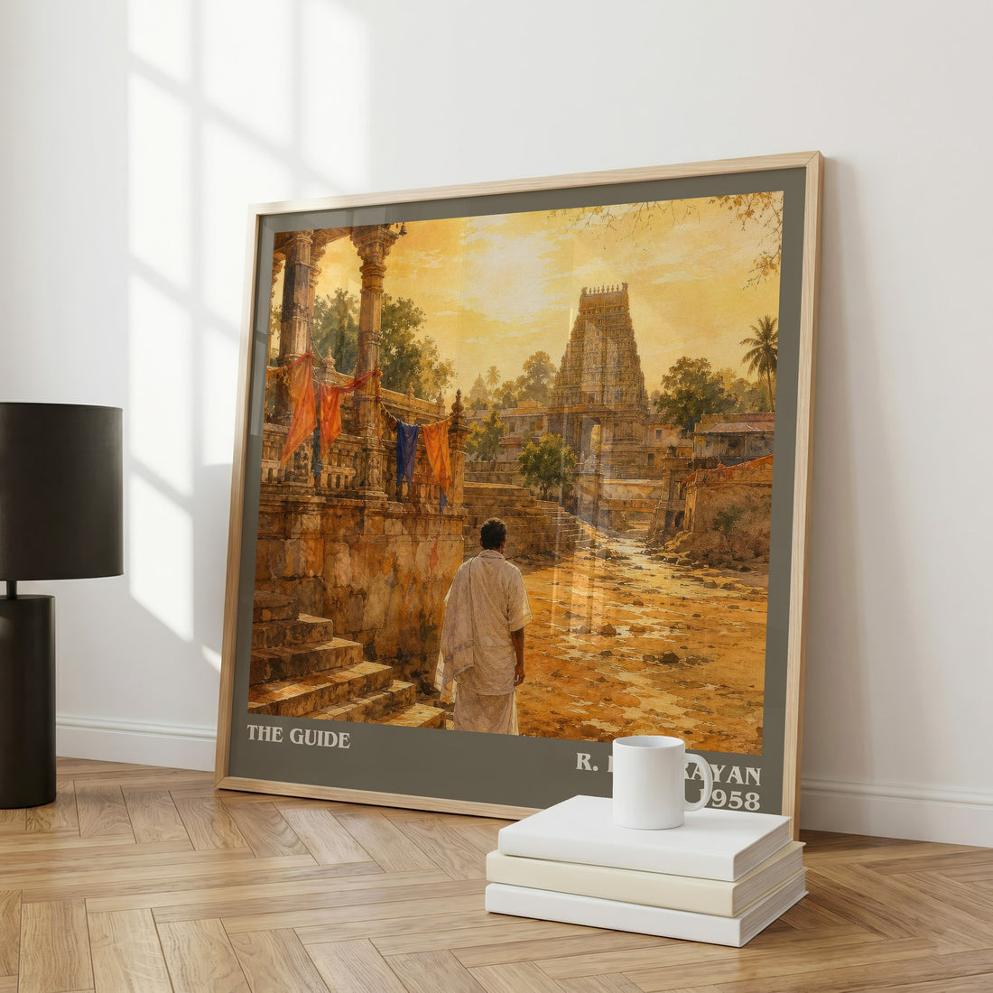 The Guide literary art print colour and style options – R. K. Narayan book art