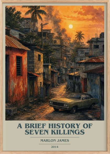 A Brief History of Seven Killings Book Cover Poster by Marlon James