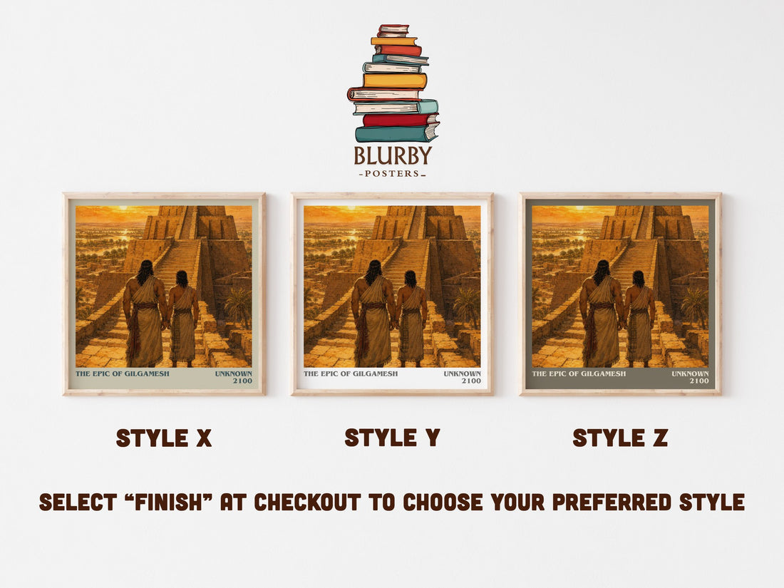 The Epic Of Gilgamesh literary print framed by window – literary home decor