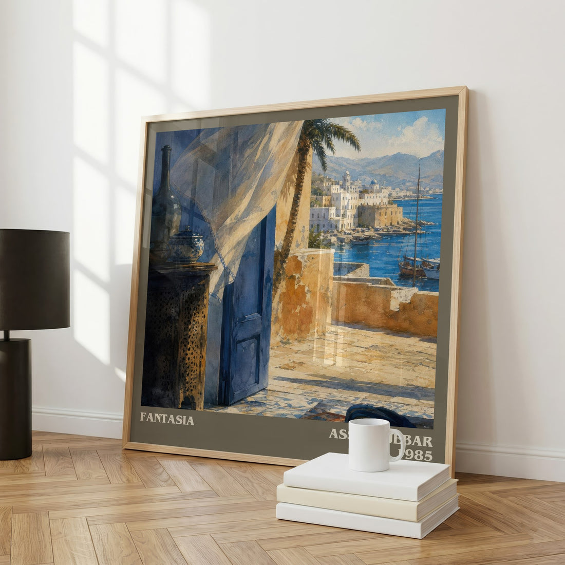 Fantasia literary art print colour and style options – Assia Djebar book art