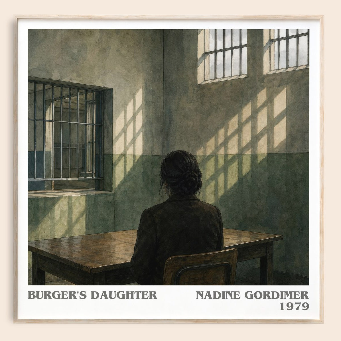 Burger's Daughter literary book poster by Nadine Gordimer – framed literary art print