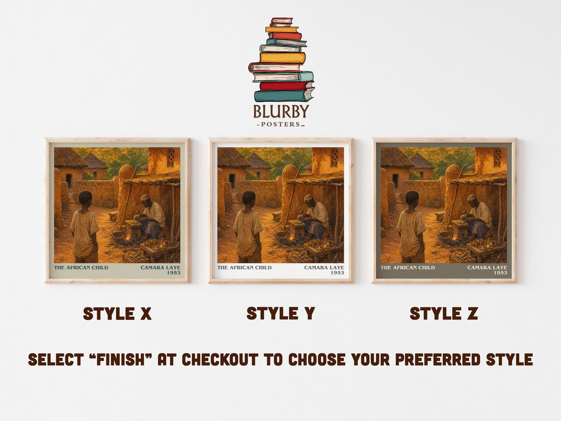 The African Child literary print framed by window – literary home decor