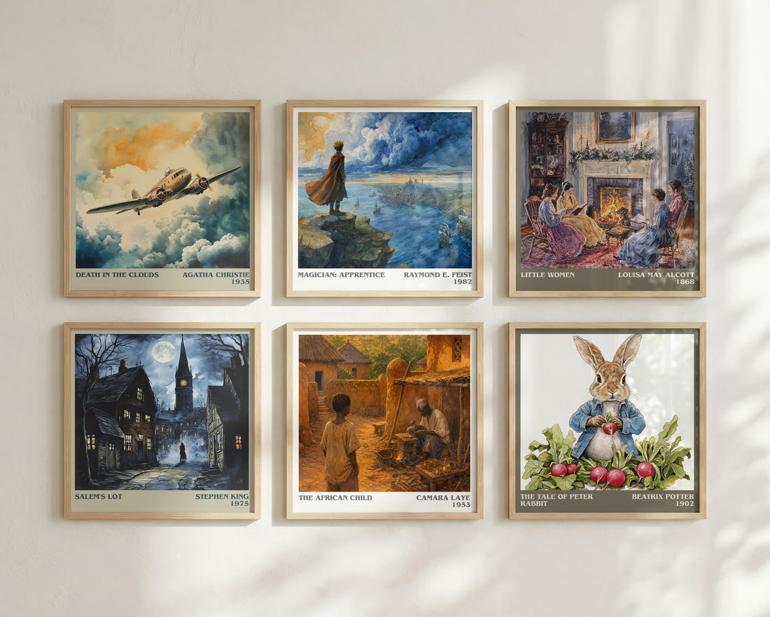 The African Child literary print in frame leaning in hallway – memoir wall art