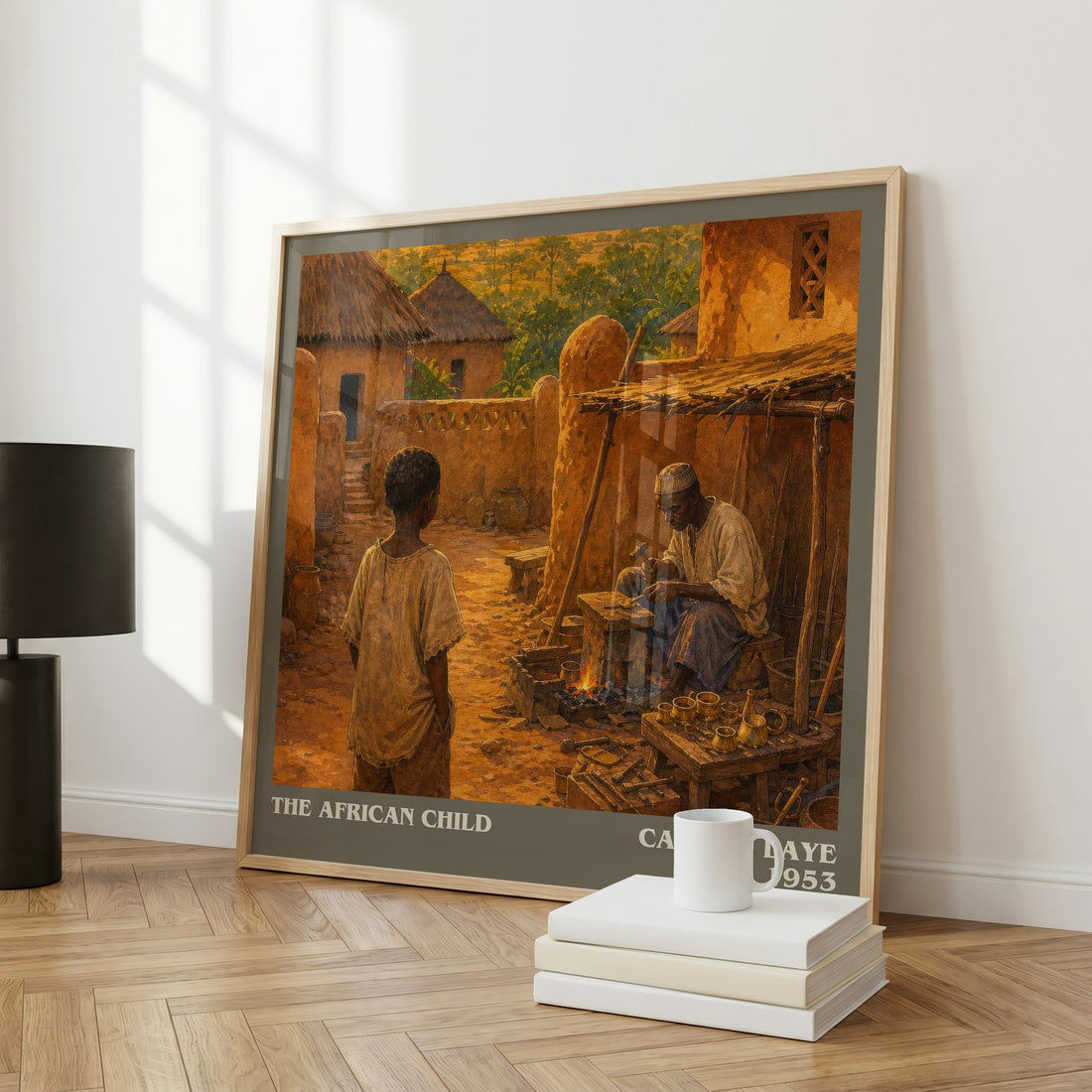 The African Child literary art print colour and style options – Camara Laye book art