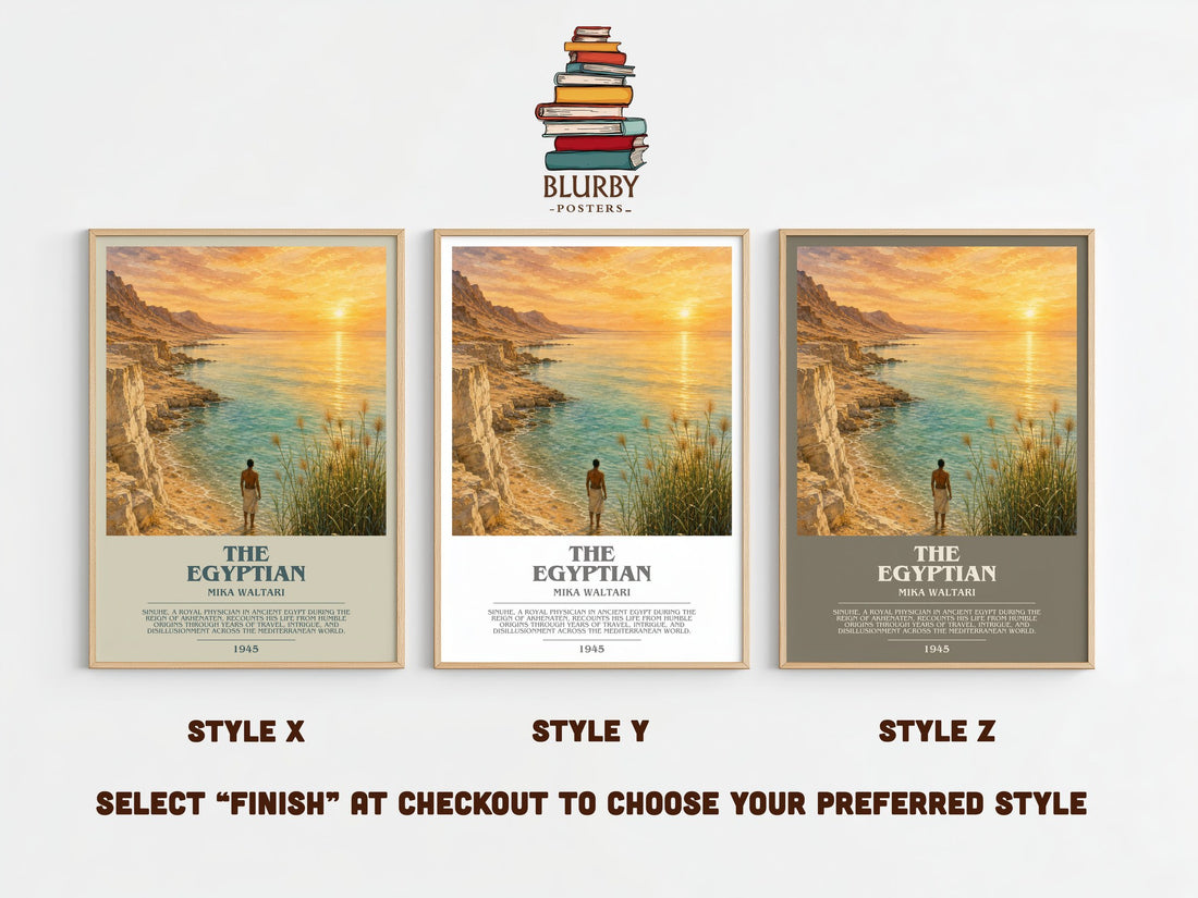The Egyptian bookish print framed by window – literary home decor