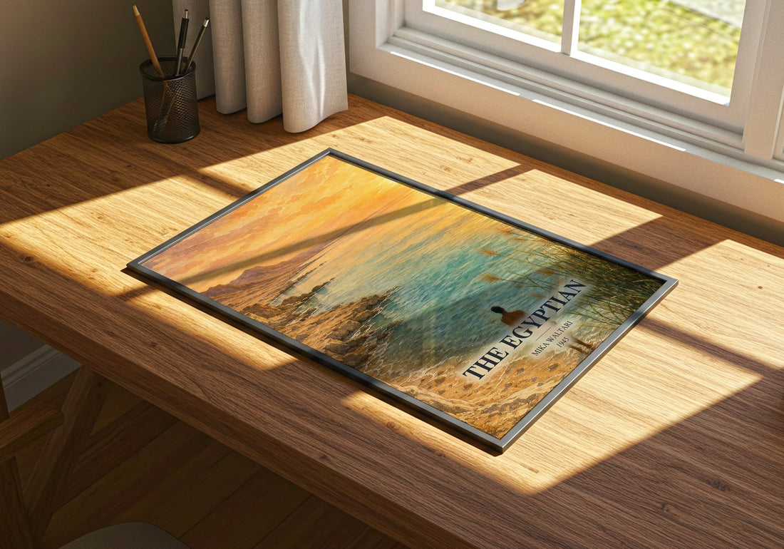 The Egyptian watercolour book poster framed on wall – historical fiction wall art