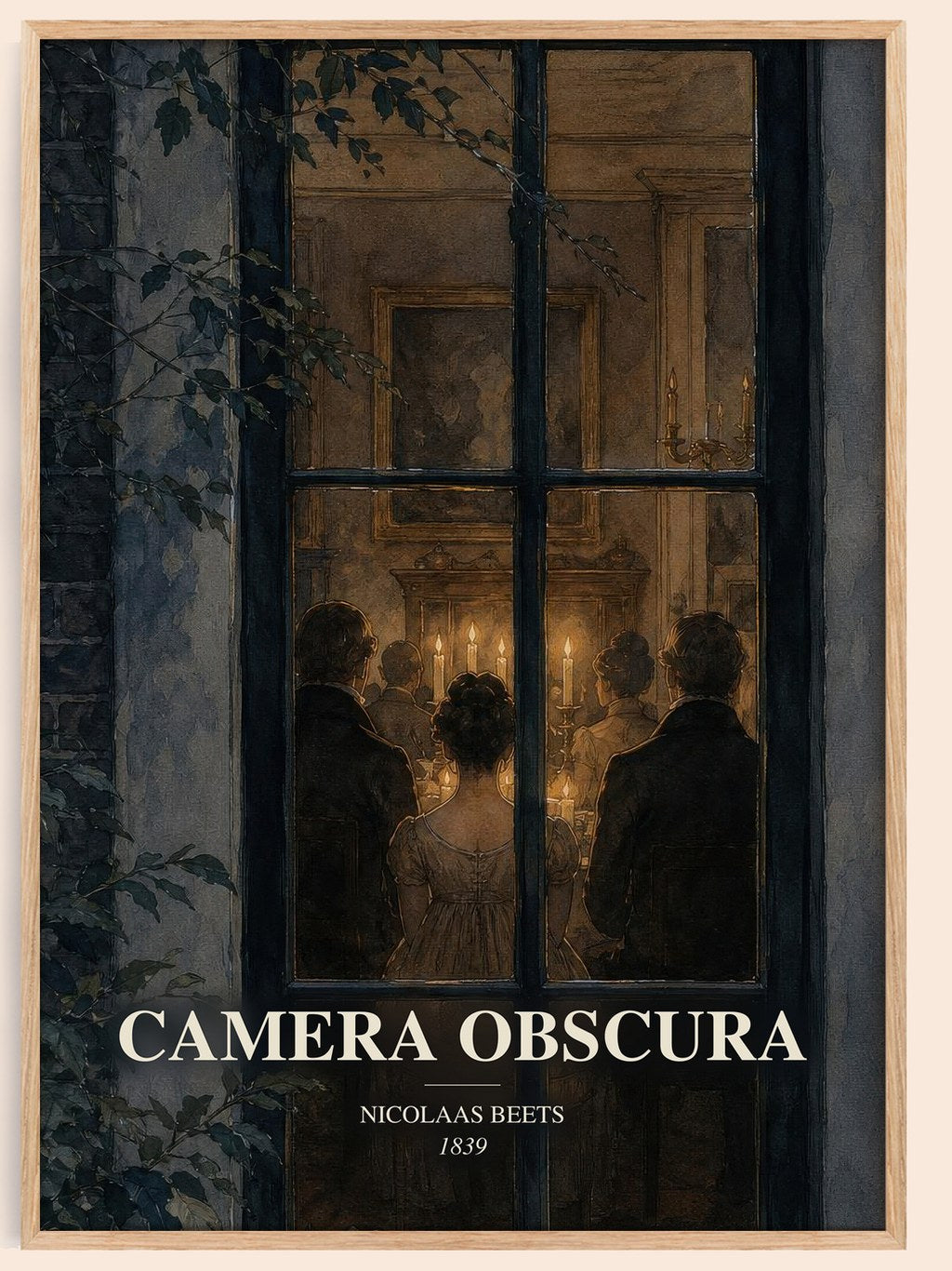 Camera Obscura watercolour book poster by Nicolaas Beets – framed literary art print