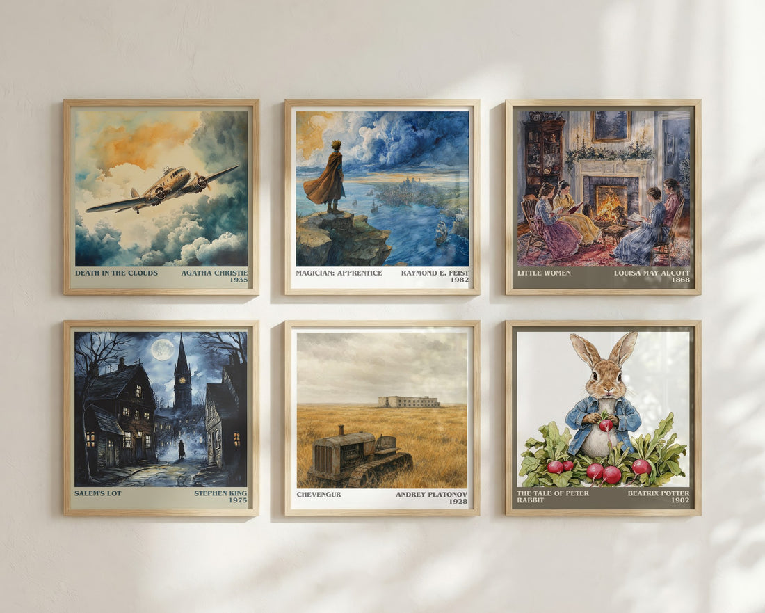 Chevengur literary print in frame leaning in hallway – literary fiction wall art
