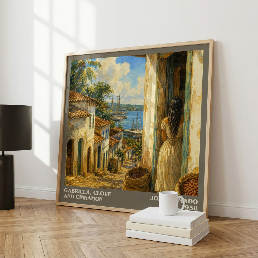 Gabriela, Clove and Cinnamon literary art print colour and style options – Jorge Amado book art