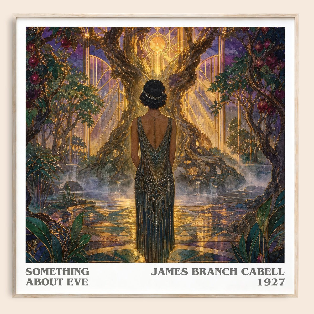Something About Eve literary book poster by James Branch Cabell – framed literary art print