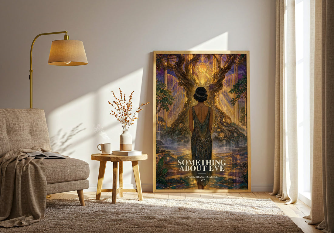 Something About Eve watercolour print in frame leaning in hallway – fantasy wall art