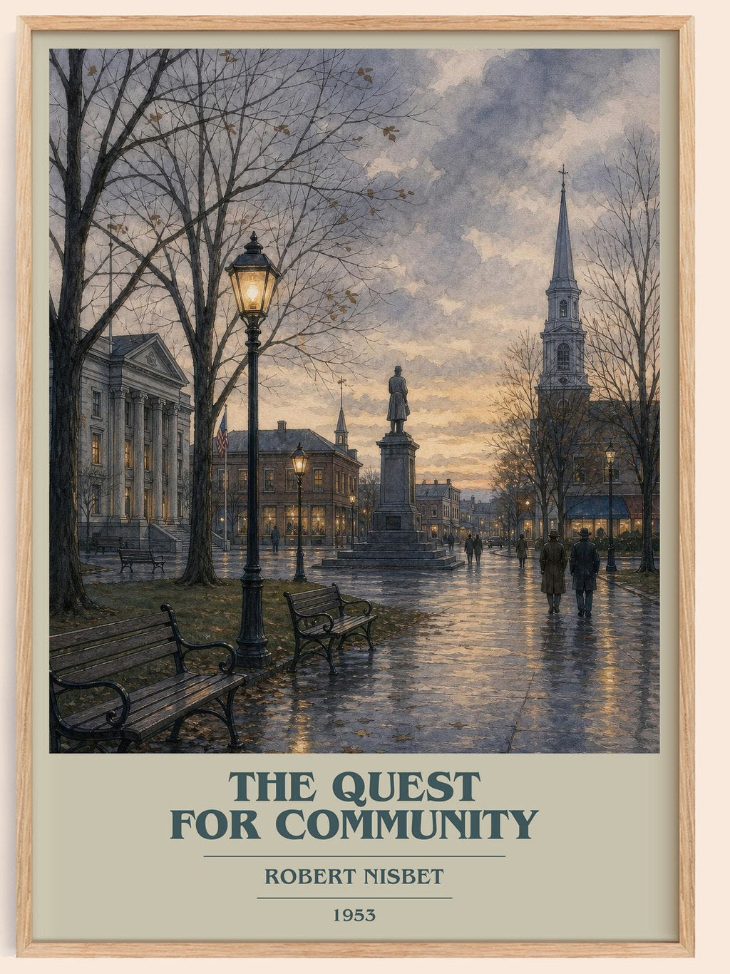 The Quest for Community book cover book poster by Robert Nisbet – framed literary art print
