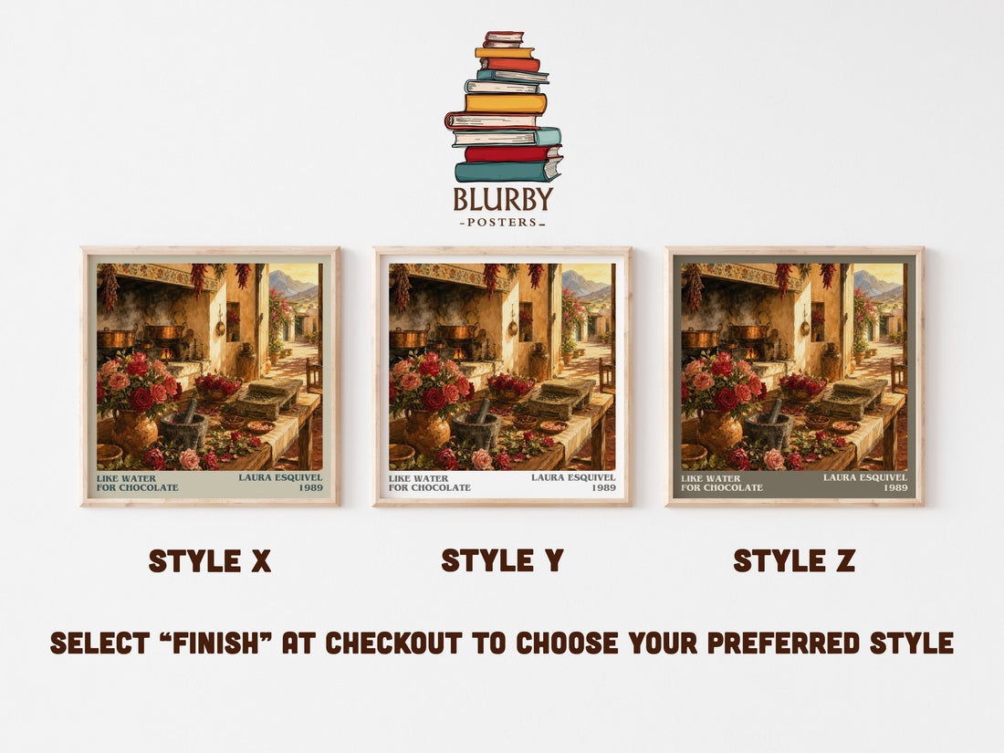 Like Water For Chocolate literary print framed by window – literary home decor