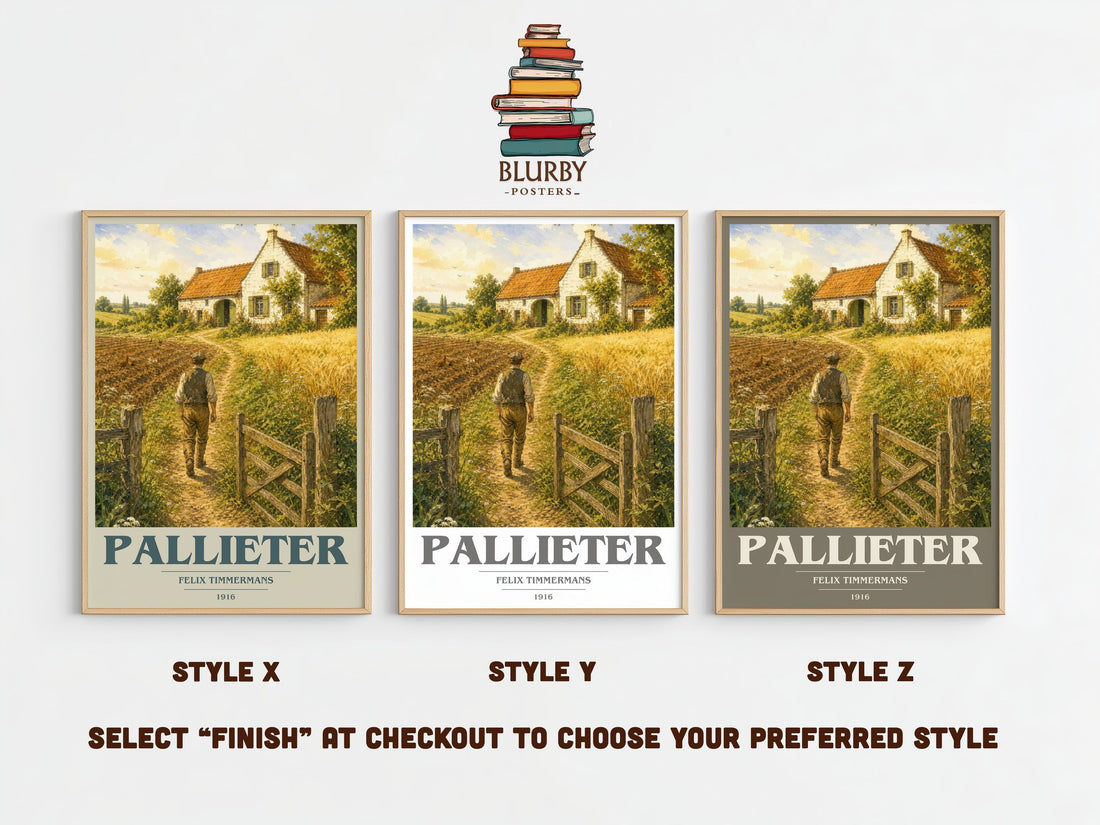 Pallieter book cover print framed by window – literary home decor