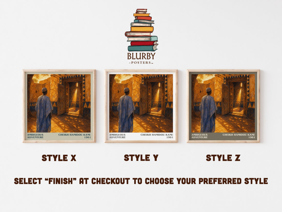 Ambiguous Adventure literary print framed by window – literary home decor