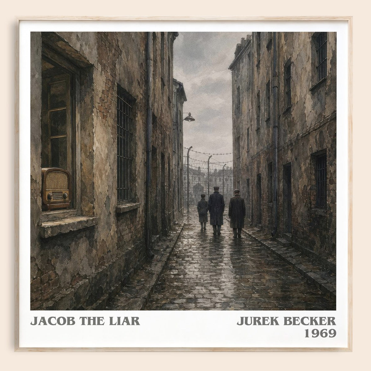 Jacob the Liar literary book poster by Jurek Becker – framed literary art print