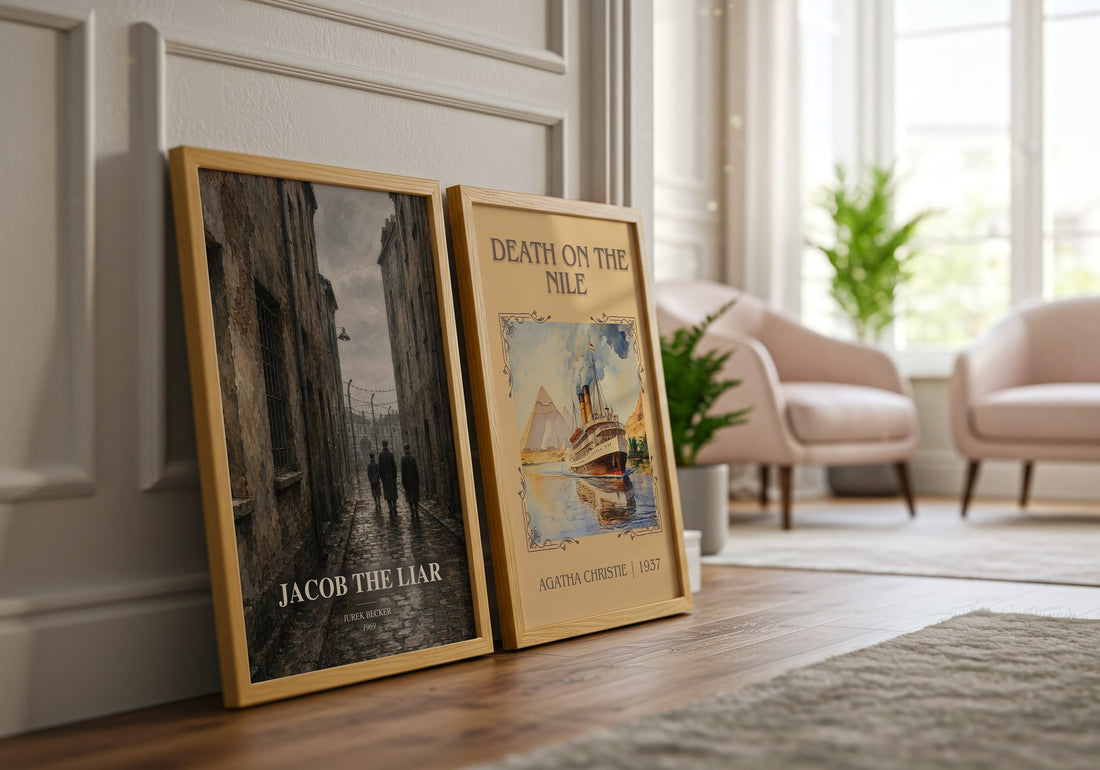 Jacob the Liar watercolour print framed by window – literary home decor