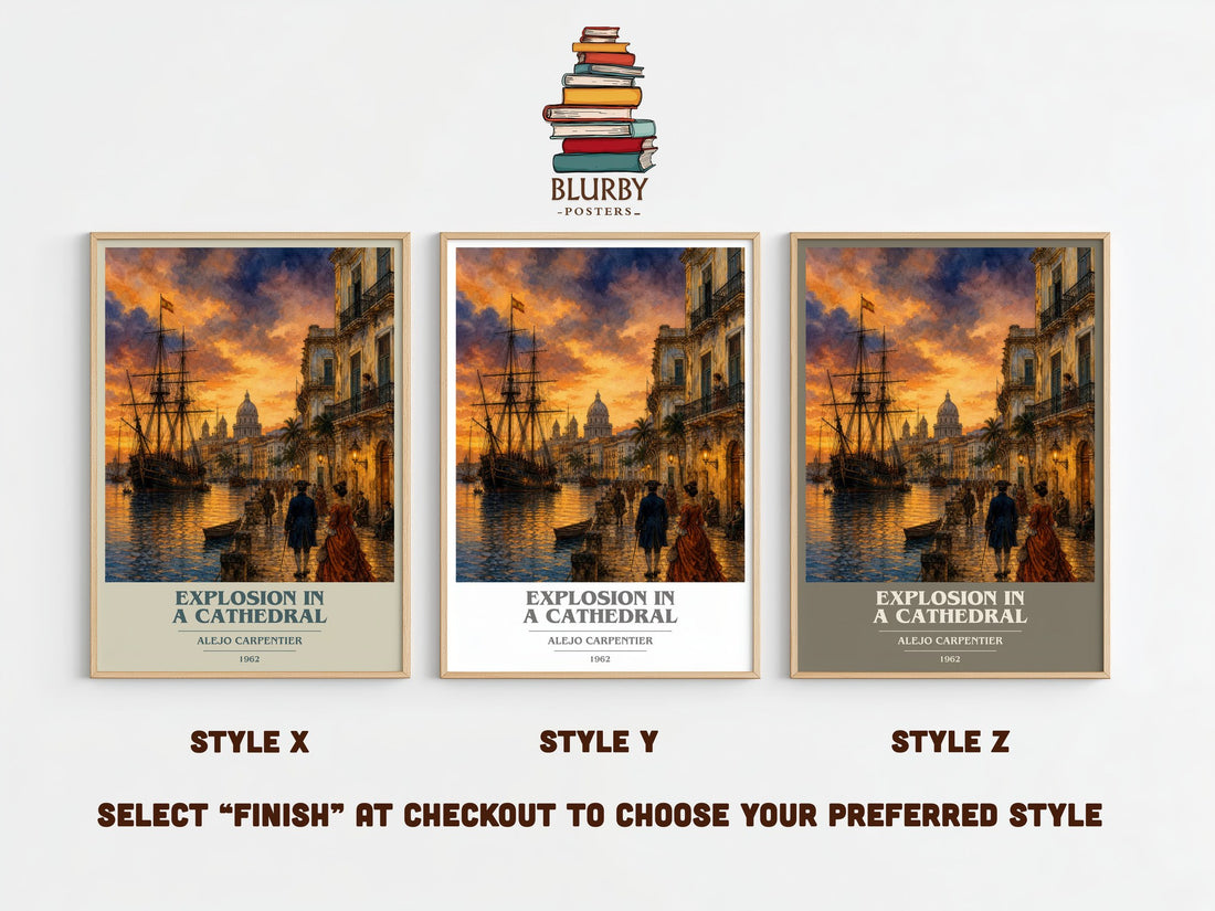 Explosion In A Cathedral book cover print framed by window – literary home decor