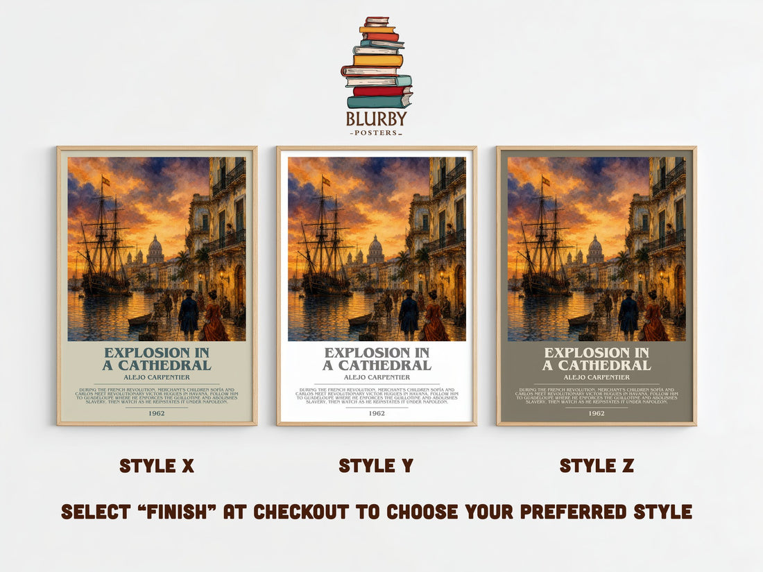 Explosion In A Cathedral bookish print framed by window – literary home decor