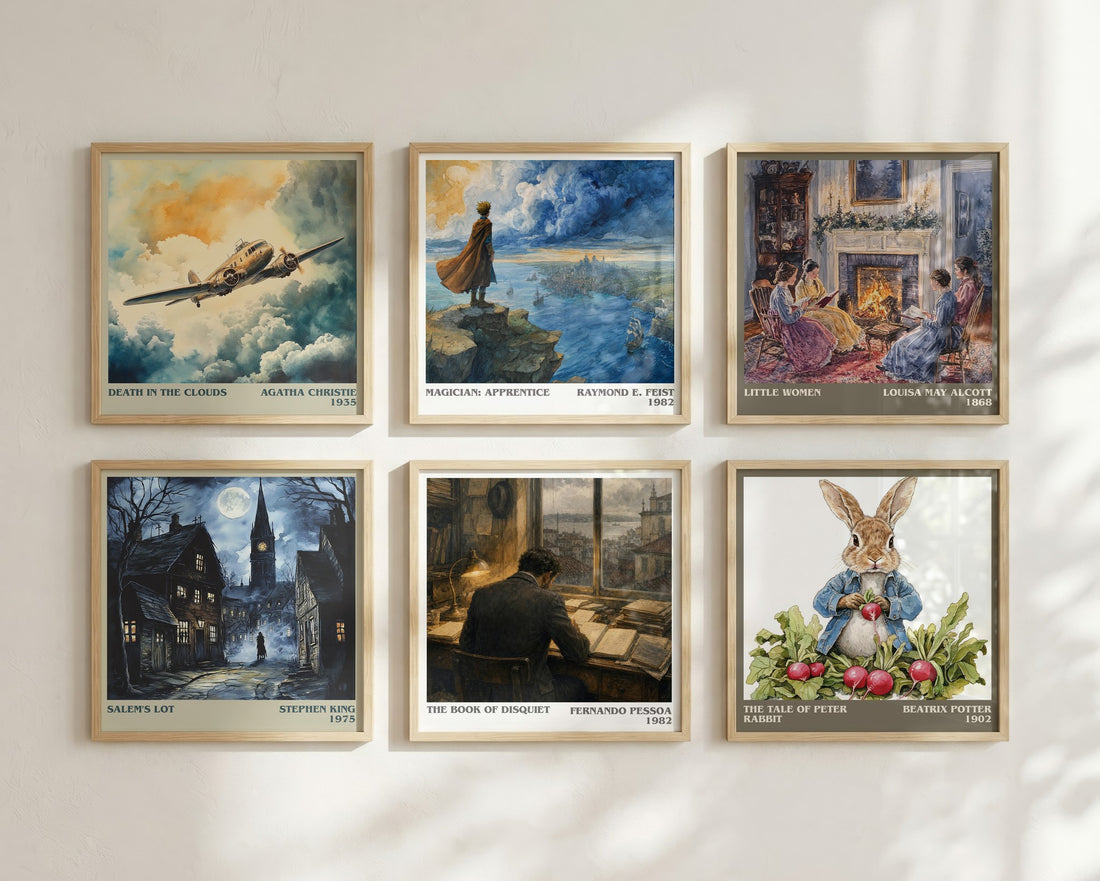 The Book of Disquiet literary print in frame leaning in hallway – philosophy wall art