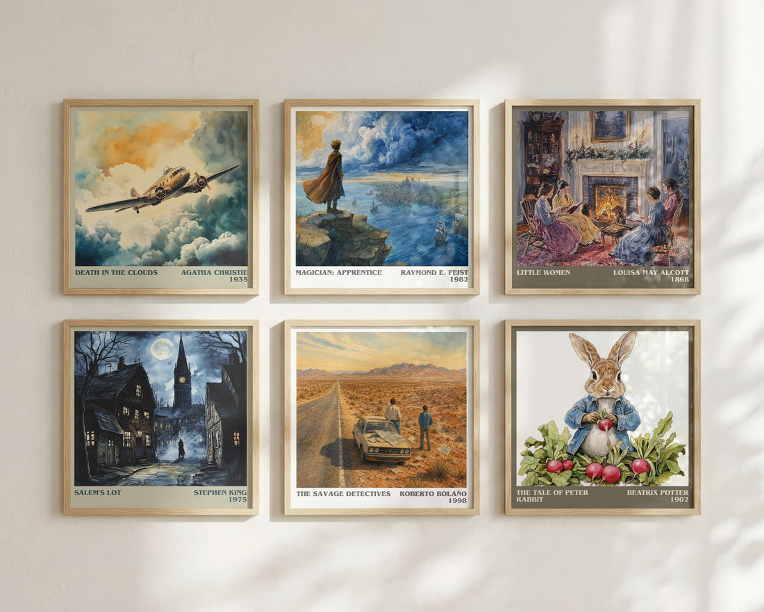 The Savage Detectives literary print in frame leaning in hallway – literary fiction wall art