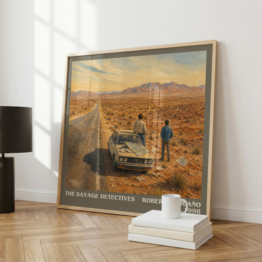 The Savage Detectives literary art print colour and style options – Roberto Bolaño book art
