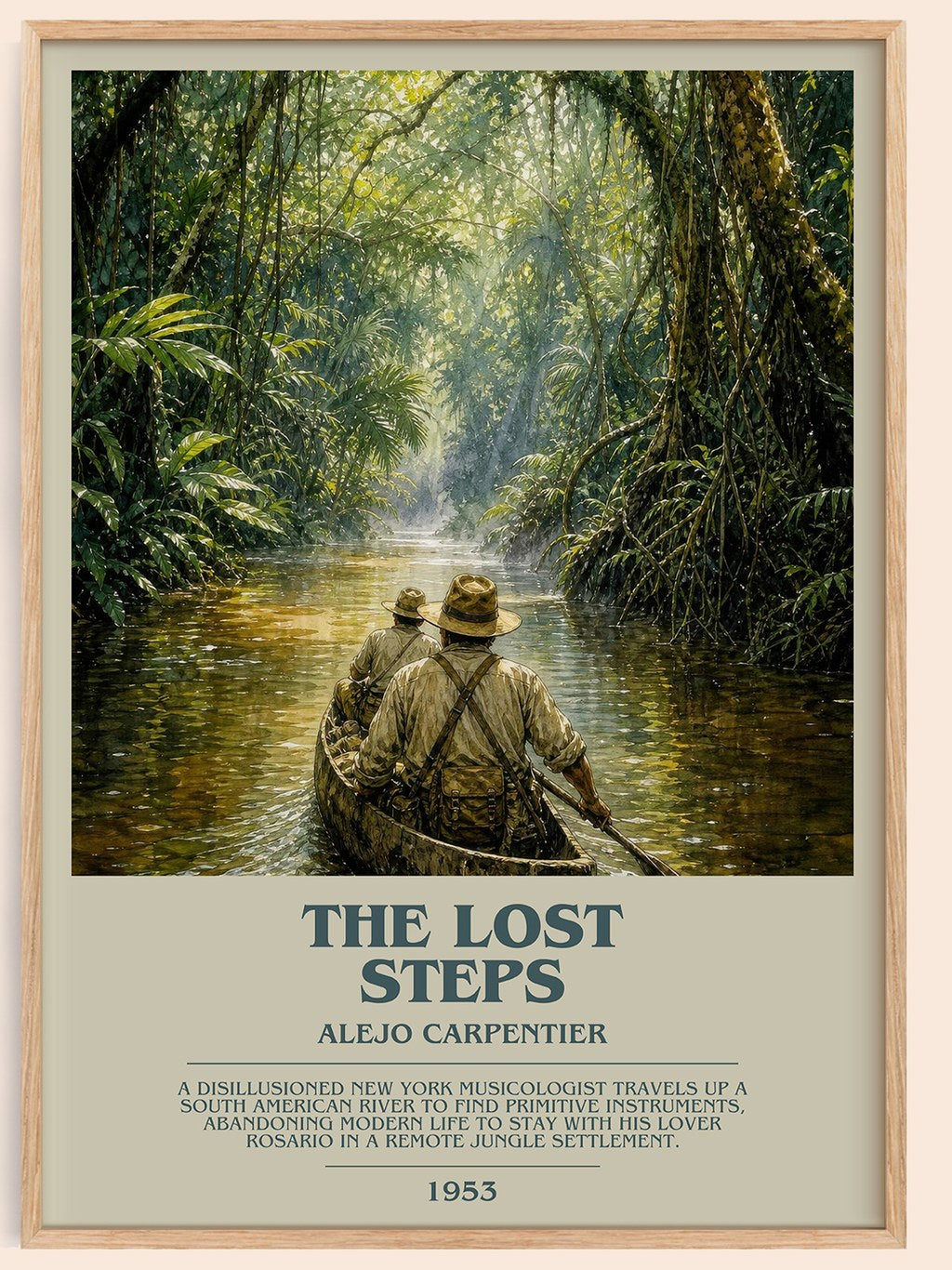 The Lost Steps Bookish Wall Art by Alejo Carpentier – framed poster