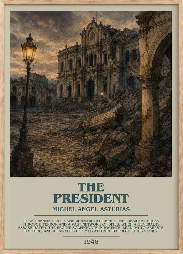 The President Bookish Wall Art by Miguel Angel Asturias
