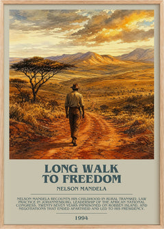 Long Walk To Freedom Bookish Wall Art by Nelson Mandela