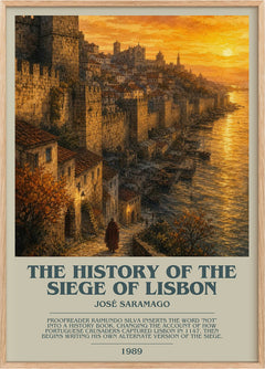 The History of the Siege of Lisbon Bookish Wall Art by José Saramago